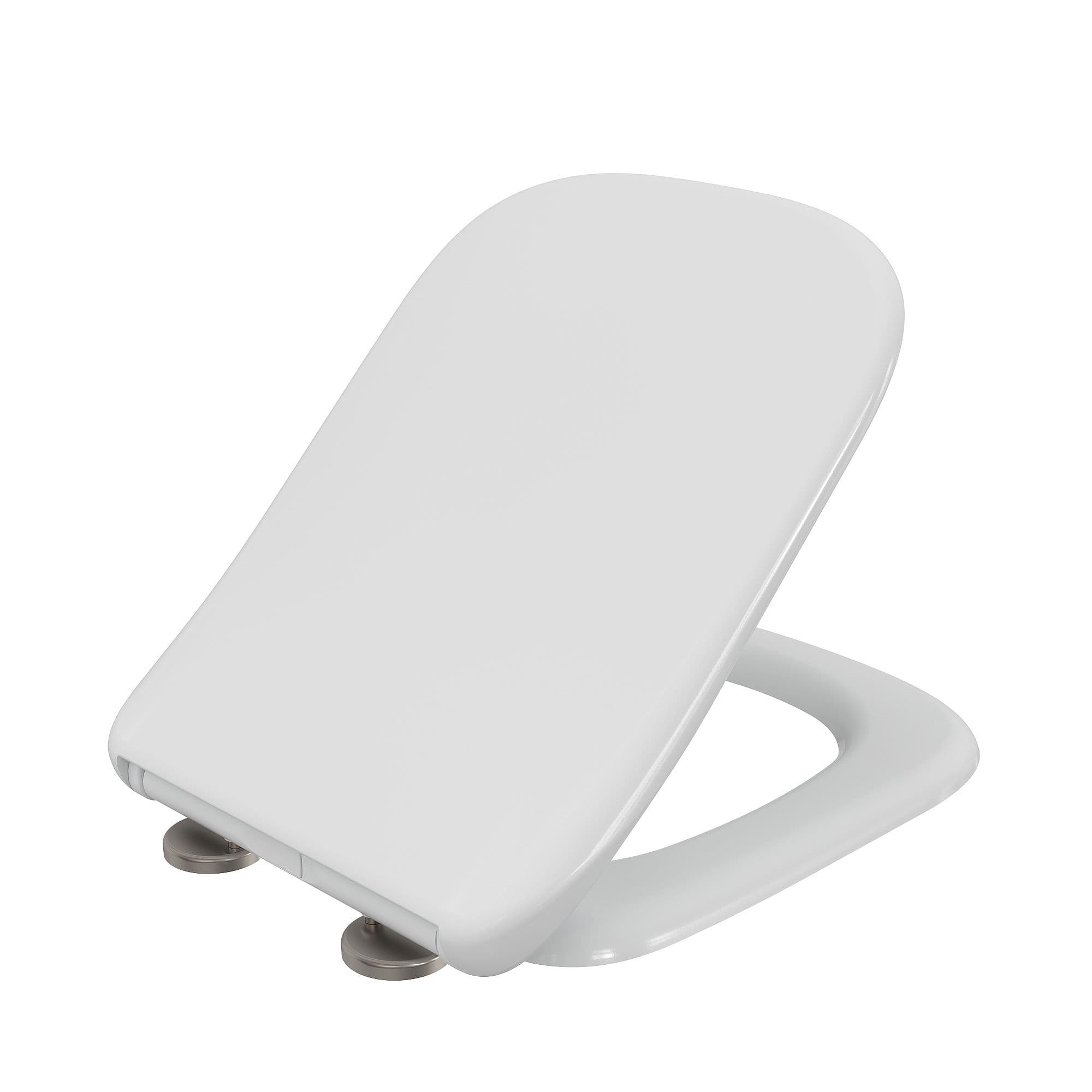 Teramo Rechteckiger Toilettensitz – Weiß